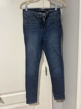 Hollister Women's Jeans Size 3 Short Medium Wash High Rise Super Skinny 26x28